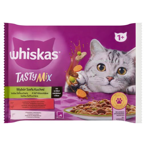 Whiskas alutasakos macskaeledel 4x85g Tasty M.Chef's Ch.