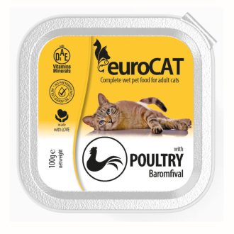 Eurocat nedves macskaeledel 100g baromfi