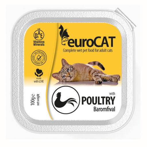 Eurocat nedves macskaeledel 100g baromfi