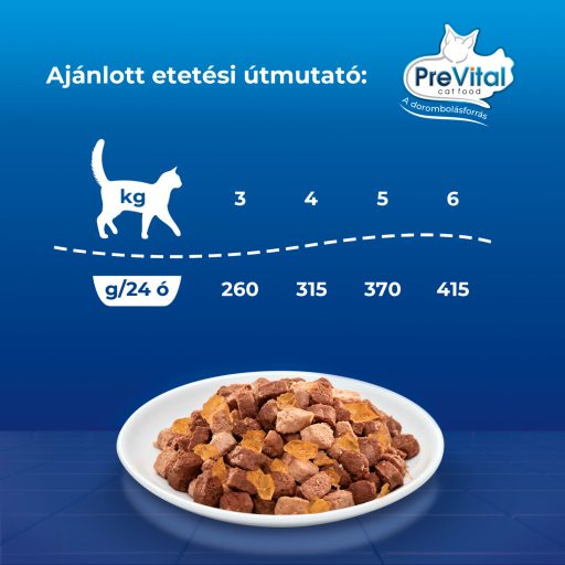 PreVital teljes értékű állateledel felnőtt macskák számára aszpikban 4 x 100 g