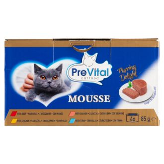 PreVital Mousse nedves macskaeledel 4x85g vegyes (felnőtt)