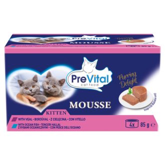   PreVital Mousse teljes értékű állateledel kölyökmacskák számára 4 x 85 g