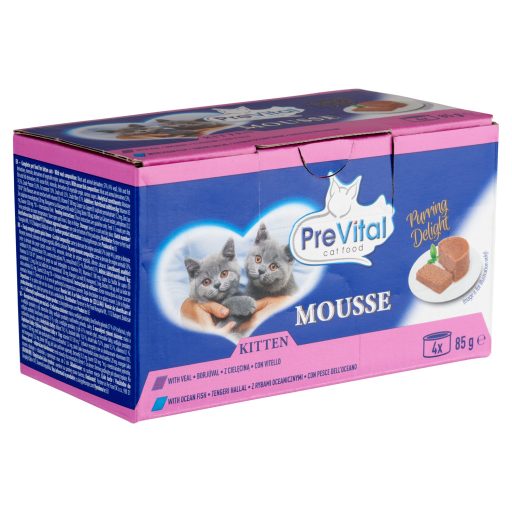 PreVital Mousse nedves macskaeledel 4x85g vegyes (kölyök)
