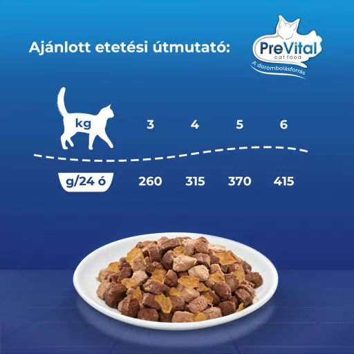PreVital teljes értékű állateledel felnőtt macskák számára aszpikban 12 x 100 g