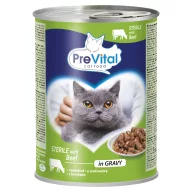   PreVital teljes értékű állateledel felnőtt, ivartalanított macskák számára marhával szószban 415 g