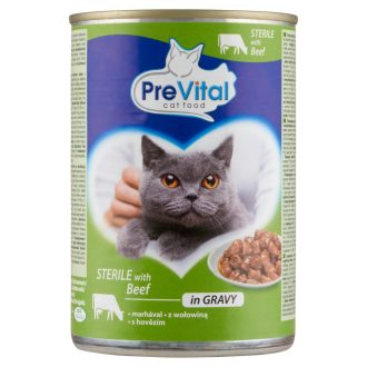 PreVital nedves macskaeledel 415g marha steril