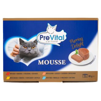 PreVital Mousse nedves macskaeledel 12x85g vegyes (felnőtt)