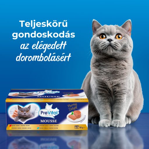 PreVital Mousse teljes értékű állateledel felnőtt macskák számára 12 x 85 g