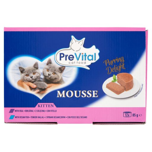 PreVital Mousse nedves macskaeledel 12x85g vegyes (kölyök)