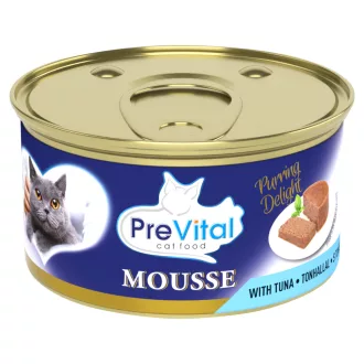   PreVital Mousse teljes értékű állateledel felnőtt macskák számára tonhallal 85 g