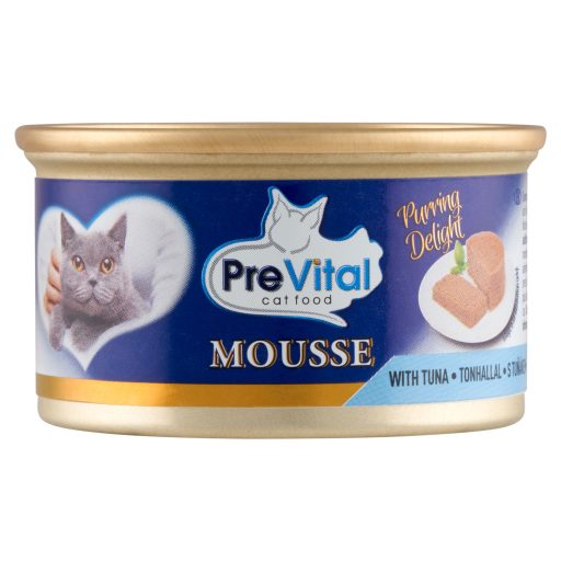 PreVital Mousse teljes értékű állateledel felnőtt macskák számára tonhallal 85 g