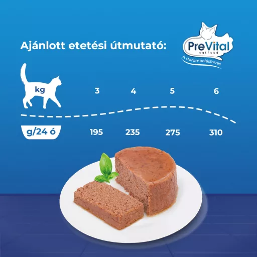 PreVital Mousse teljes értékű állateledel felnőtt macskák számára tonhallal 85 g