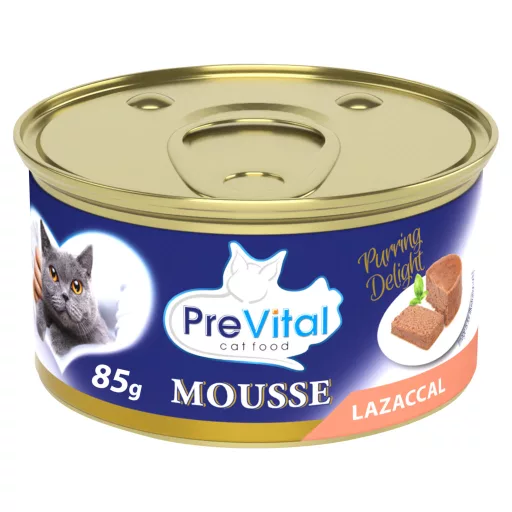PreVital Mousse teljes értékű állateledel felnőtt macskák számára lazaccal 85 g