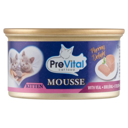 PreVital Mousse teljes értékű állateledel kölyökmacskák számára borjúval 85 g