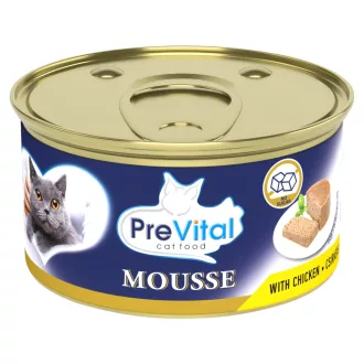   PreVital Mousse teljes értékű állateledel felnőtt macskák számára csirkével 85 g
