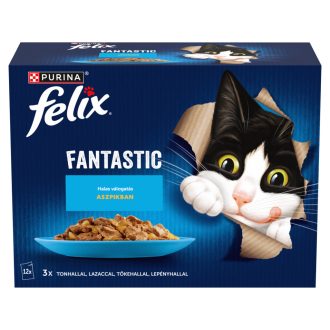   Purina Felix Fantastic halas válogatás aszpikban nedves macskaeledel 12 x 85 g (1,02 kg)