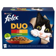   Purina Felix Fantastic Duo házias válogatás  zöldséggel aszpikban nedves macskaeledel 12 x 85 g
