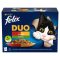 Purina Felix Fantastic Duo házias válogatás  zöldséggel aszpikban nedves macskaeledel 12 x 85 g
