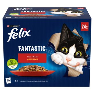   Purina Felix Fantastic házias válogatás nedves macskaeledel 24 x 85 g