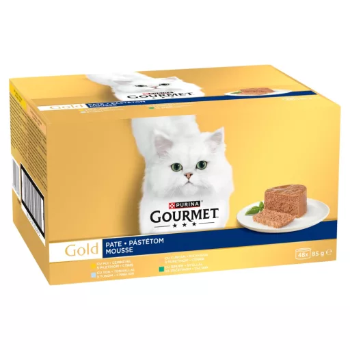 Purina Gourmet Gold pástétom nedves macskaeledel 48 x 85 g