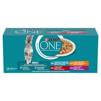   Purina One teljes értékű állateledel felnőtt macskák számára 40 x 85 g (3400 g)