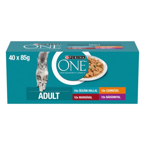Purina One teljes értékű állateledel felnőtt macskák számára 40 x 85 g (3400 g)