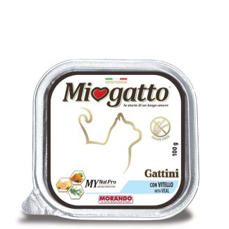 Miogatto Paté pástétom 100g borjú kittens kiscicáknak