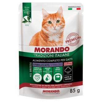   Morando TI nedves macskaeledel 85g marhahússal és zöldségekkel zselés
