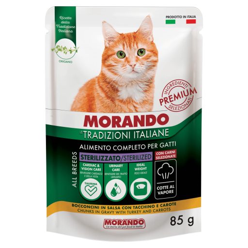 Morando TI nedves macskaeledel 85g pulykával és sárgarépával zselés