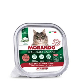   Morando TI pástétom macskáknak 100g marhahússal és májjal