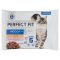 Perfect Fit Indoor 1+ teljes értékű állateledel mártásban felnőtt macskáknak 4 x 85 g (340 g)
