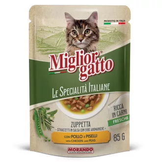Migliorgatto macskaleves 85g csirkehús és zöldborsó