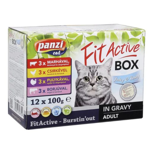 FitActive nedves macskaeledel 12X100g Fit-A-Boksz