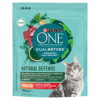   Purina One DualNature Sterilized teljes értékű állateledel macskák számára marhával 750 g