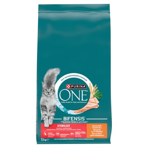 Purina One száraz macskaeledel 7,5kg Sterilcat csirkében és búzában gazdag