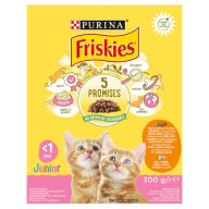   Purina Friskies Junior csirkével, tejjel és hozzáadott zöldségekkel száraz macskaeledel 300 g