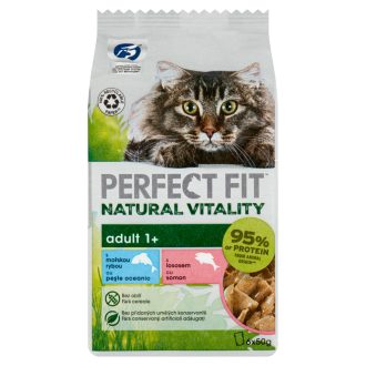 Perfect Fit Natural Vitality teljes értékű nedves eledel felnőtt macskáknak 6 x 50 g (300 g)