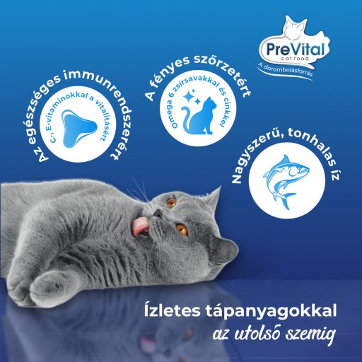 PreVital teljes értékű állateledel felnőtt macskák számára tonhallal 1,4 kg