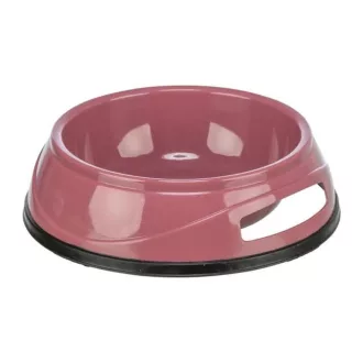 Trixie műanyag tál, talpas, 0,3L, 12 cm - rózsaszín