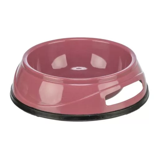 Trixie műanyag tál, talpas, 0,3L, 12 cm - rózsaszín