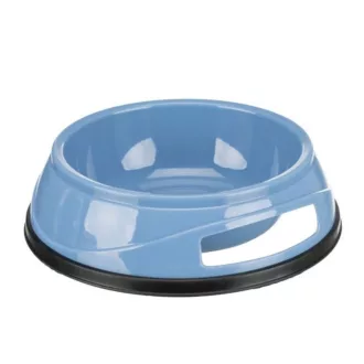 Trixie műanyag tál, talpas, 0,3L, 12 cm - kék