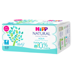 Hipp Babysanft nedves törlőkendő 3x48db Natural vízbázisú