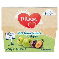 Milupa Frutapura alma-szilva 100% gyümölcspüré 6 hó+ 4 x 100 g (400 g)