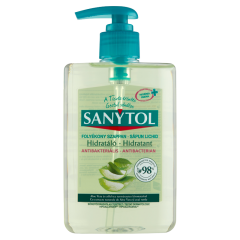 Sanytol antibakteriális hidratáló folyékony szappan aloe vera és zöld tea 250 ml