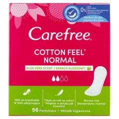 Carefree Cotton Feel Normal tisztasági betét aloe vera illattal 56 db