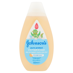 JOHNSON'S® Pure Protect 2 az 1-ben fürdető és tusfürdő gyermekeknek 500 ml