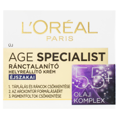 ĽOréal Paris age Specialist ránctalanító helyreállító éjszakai krém 55 + 50 ml