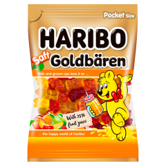 Haribo Goldbären Saft gyümölcsízű gumicukorka gyümölcslével 85 g