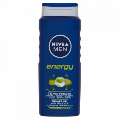 NIVEA MEN Energy tusfürdő tusoláshoz, arc- és hajmosáshoz 500 ml