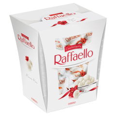 Raffaello ropogós, kókuszos ostyakülönlegesség, belsejében egész szem mandulával 230 g